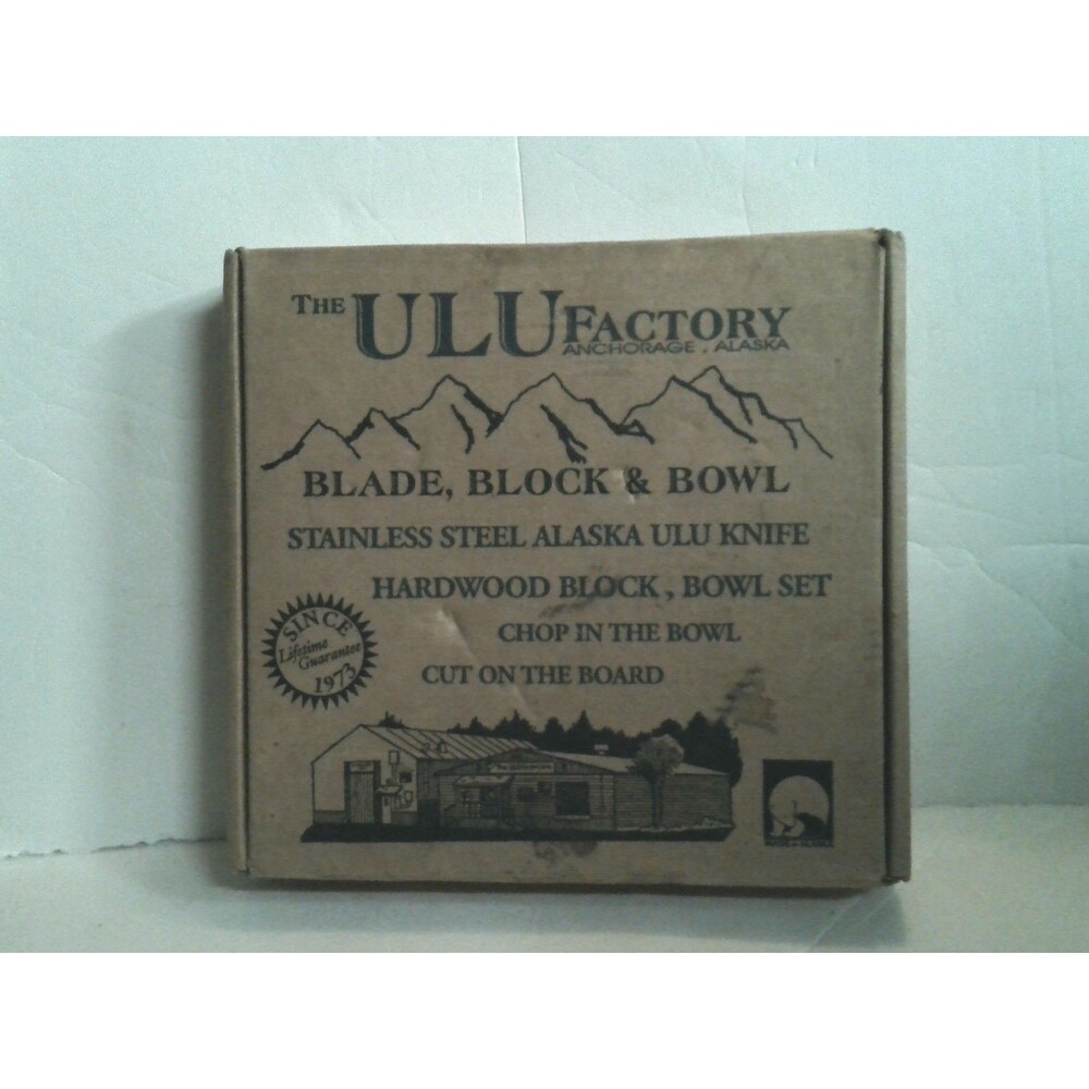 The Ulu Factory Small Chopping Bowl w/ULU Knife Gift Set